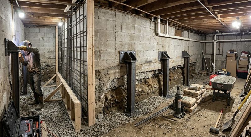 Basement Stabilization in Azle, TX