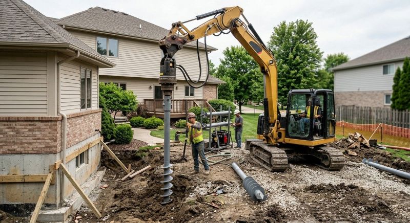 Helical Pile Installation in Azle, TX