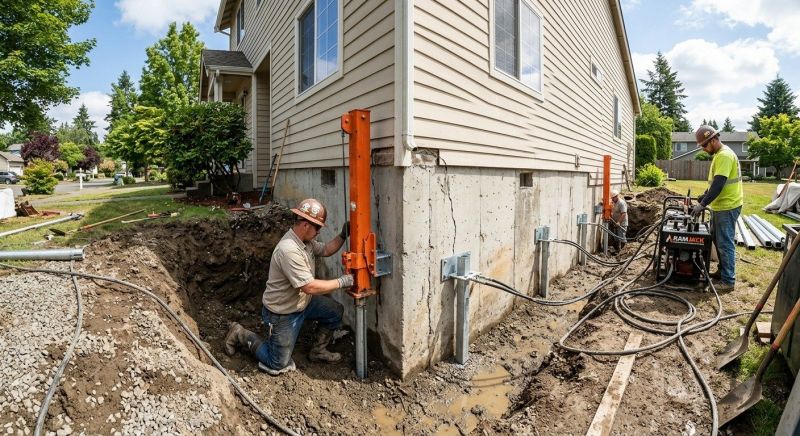 Sinking Foundation Repair in Rhome, TX